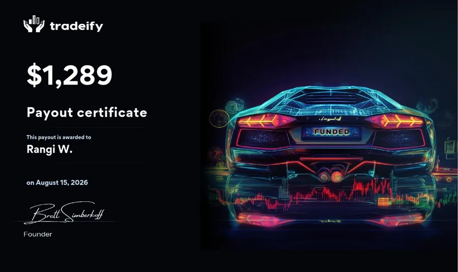 Payout certificate for Rangi W.