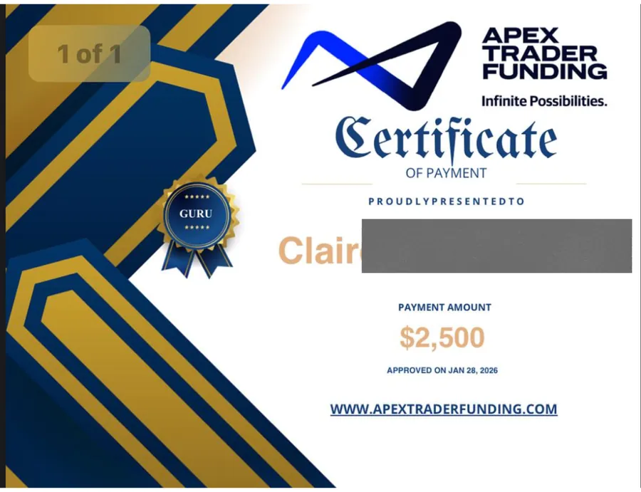 Payout certificate for Clair